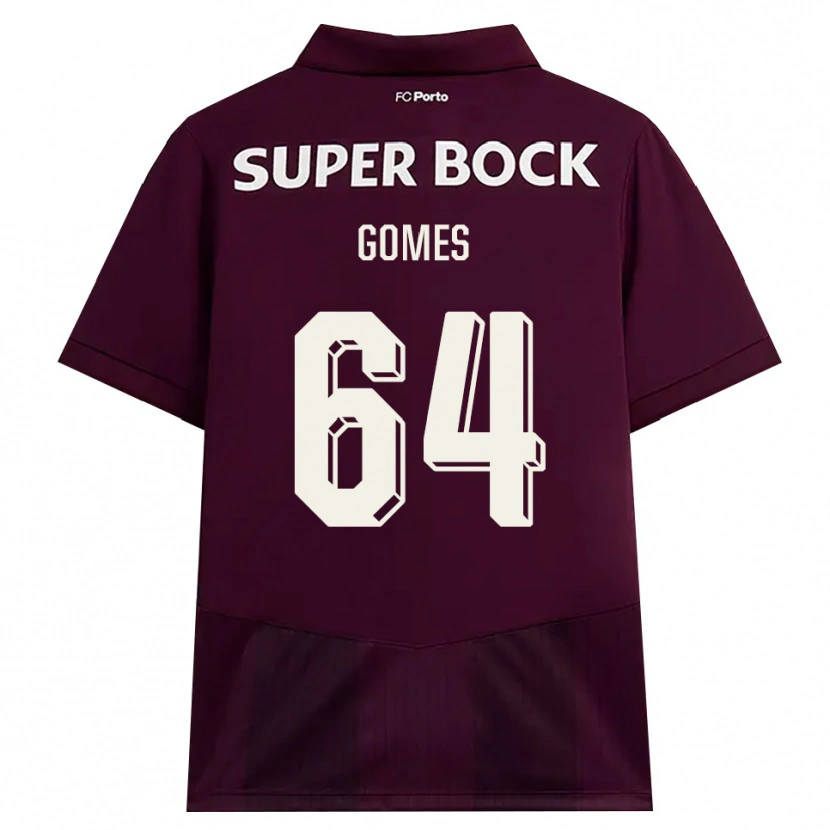 Danxen Niño Camiseta Luís Gomes #64 Blanco Borgoña Blanco 2ª Equipación 2026/27 La Camisa