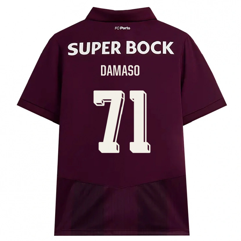 Danxen Niño Camiseta Nico Damaso #71 Blanco Borgoña Blanco 2ª Equipación 2026/27 La Camisa