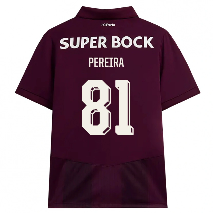 Danxen Niño Camiseta Martim Pereira #81 Blanco Borgoña Blanco 2ª Equipación 2026/27 La Camisa