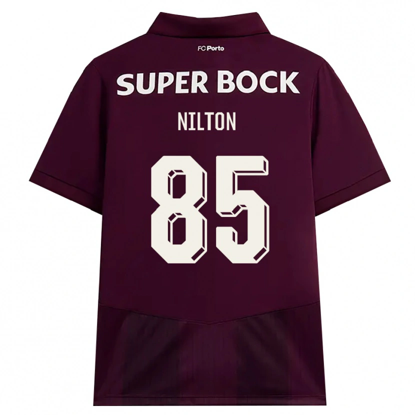 Danxen Niño Camiseta Nilton #85 Blanco Borgoña Blanco 2ª Equipación 2026/27 La Camisa