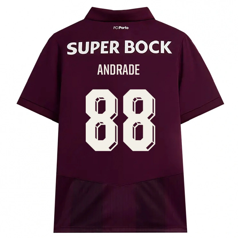Danxen Niño Camiseta Domingos Andrade #88 Blanco Borgoña Blanco 2ª Equipación 2026/27 La Camisa