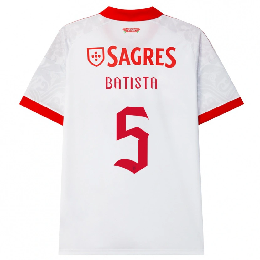 Danxen Niño Camiseta Ricardo Batista #5 Blanco Rojo Amarillo 2ª Equipación 2026/27 La Camisa