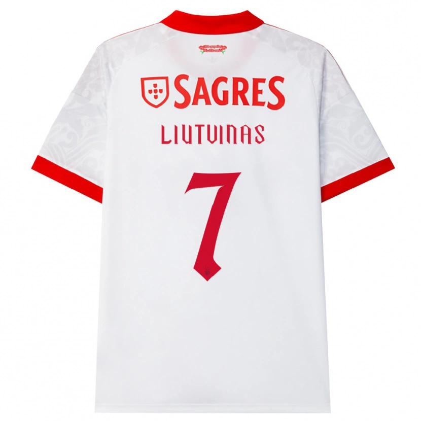 Danxen Niño Camiseta Kristupas Liutvinas #7 Blanco Rojo Amarillo 2ª Equipación 2026/27 La Camisa