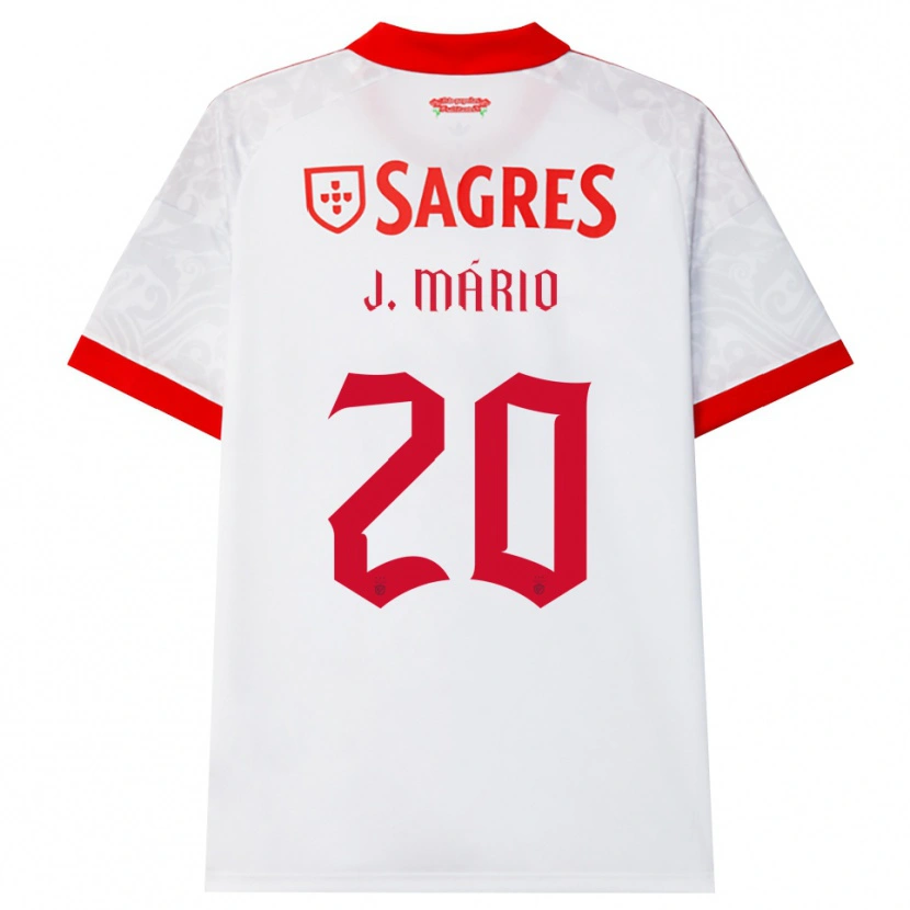 Danxen Niño Camiseta Joao Mario #20 Blanco Rojo Amarillo 2ª Equipación 2026/27 La Camisa