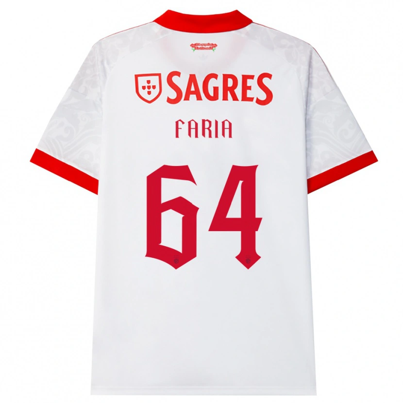 Danxen Niño Camiseta Hugo Faria #64 Blanco Rojo Amarillo 2ª Equipación 2026/27 La Camisa