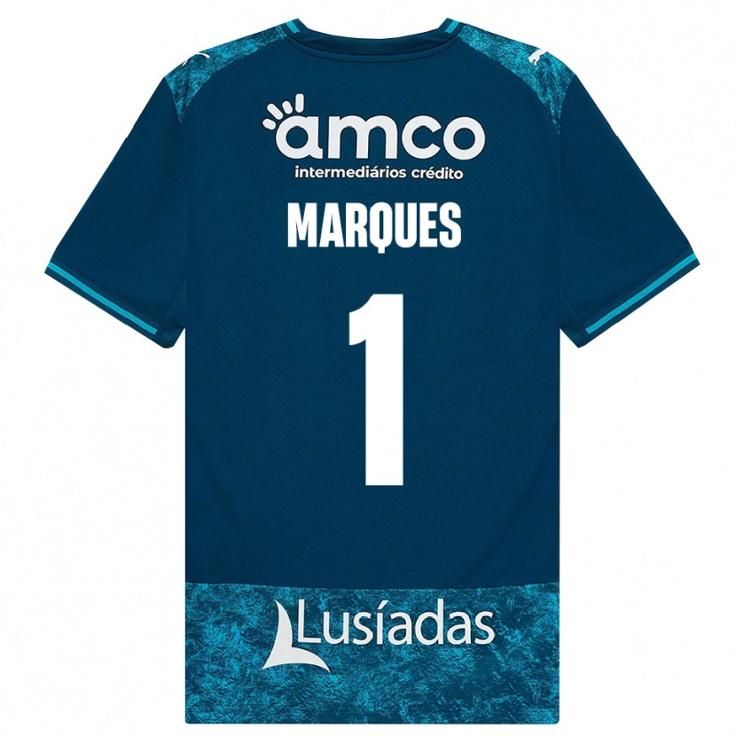 Danxen Niño Camiseta André Marques #1 Grisardodarkslategray Turquesamedio 2ª Equipación 2026/27 La Camisa
