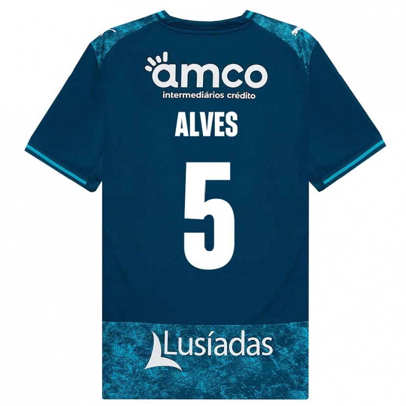 Danxen Niño Camiseta Eduardo Alves #5 Grisardodarkslategray Turquesamedio 2ª Equipación 2026/27 La Camisa