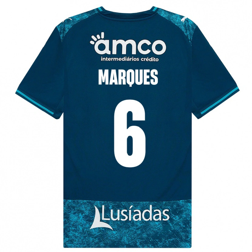 Danxen Niño Camiseta Rodrigo Marques #6 Grisardodarkslategray Turquesamedio 2ª Equipación 2026/27 La Camisa