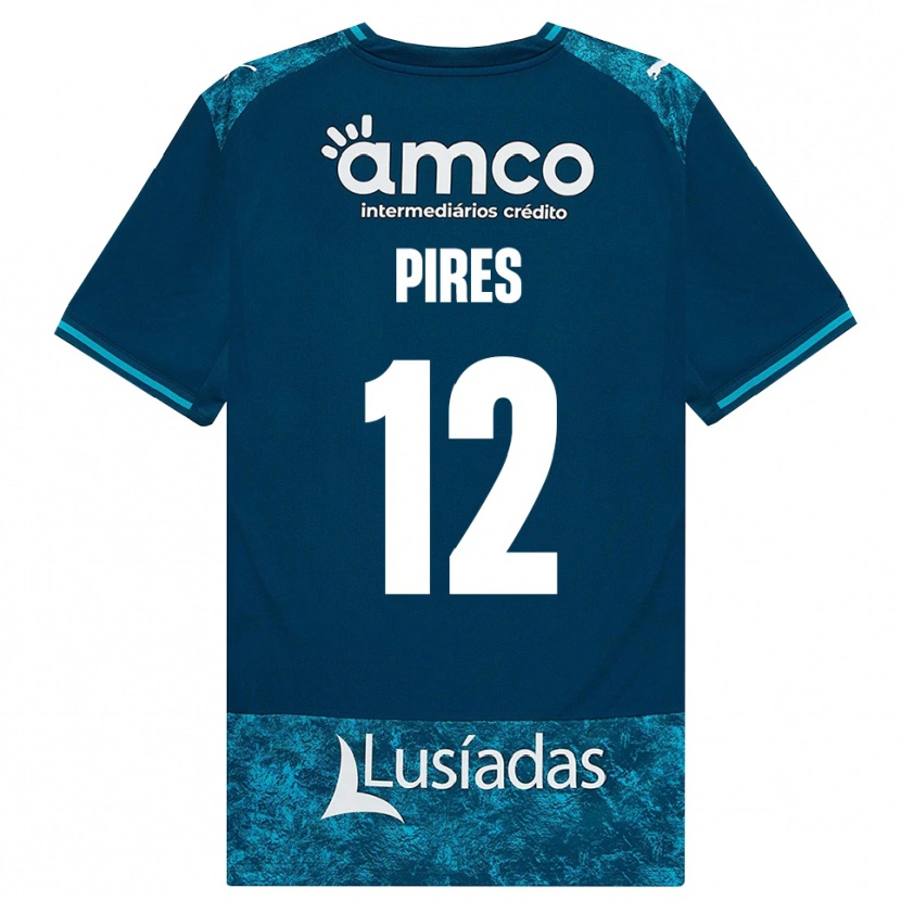 Danxen Niño Camiseta Hugo Pires #12 Grisardodarkslategray Turquesamedio 2ª Equipación 2026/27 La Camisa