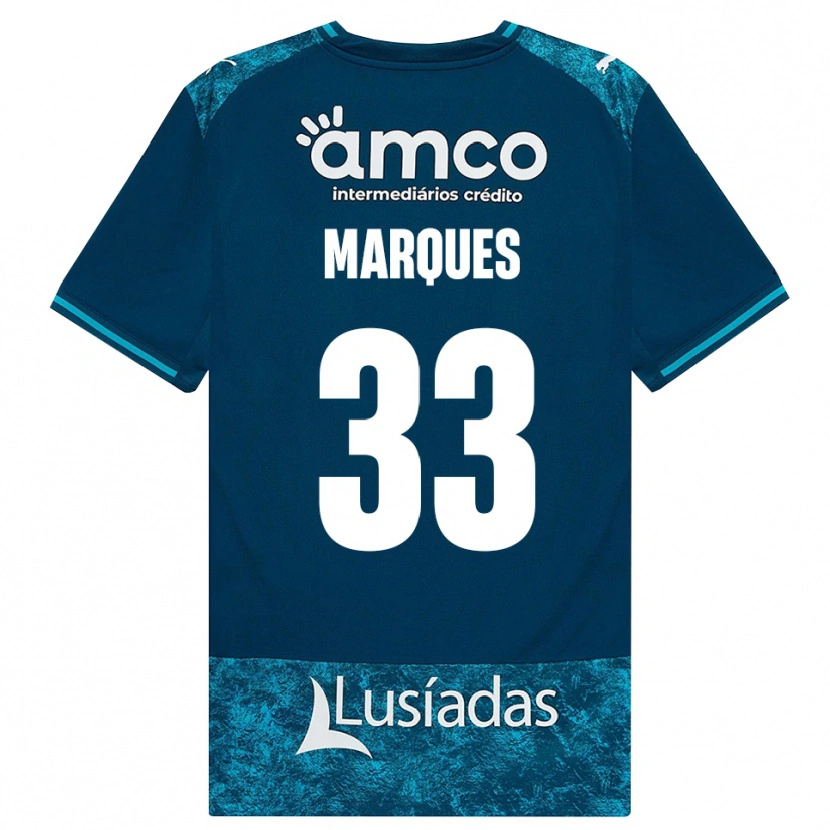 Danxen Niño Camiseta João Marques #33 Grisardodarkslategray Turquesamedio 2ª Equipación 2026/27 La Camisa