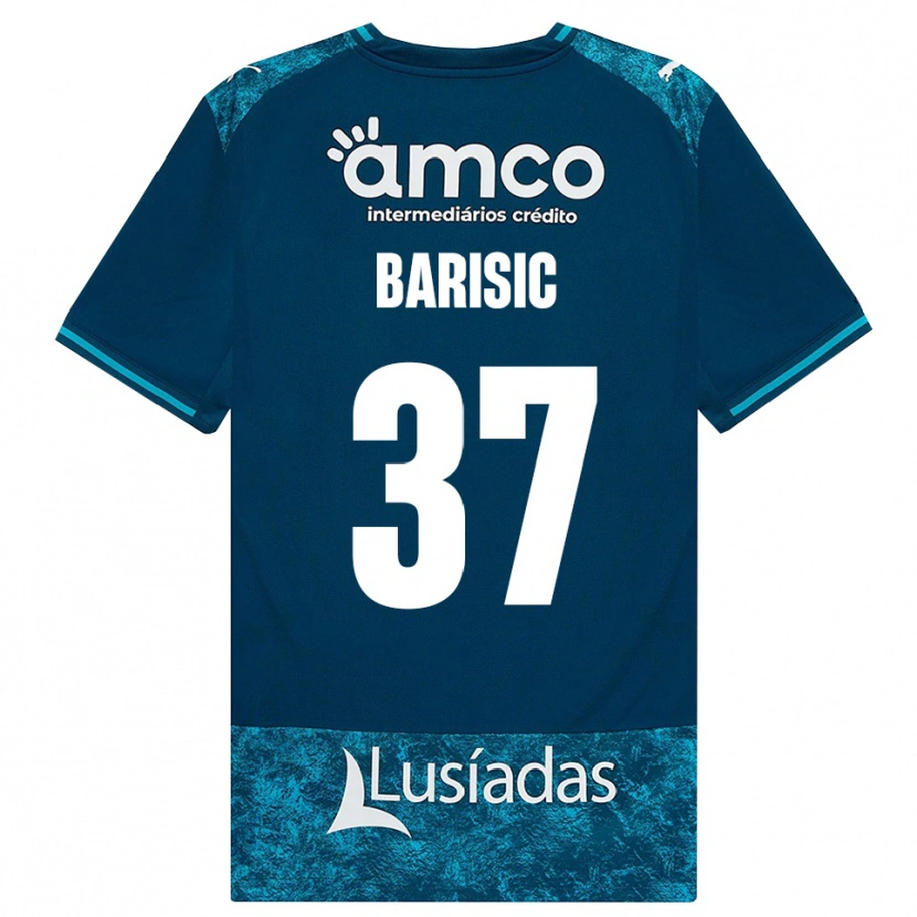 Danxen Niño Camiseta Adrian Barisic #37 Grisardodarkslategray Turquesamedio 2ª Equipación 2026/27 La Camisa