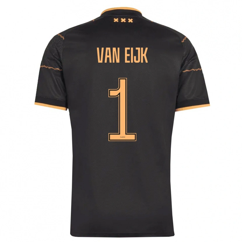 Danxen Niño Camiseta Regina Van Eijk #1 Negro Naranja 2ª Equipación 2026/27 La Camisa