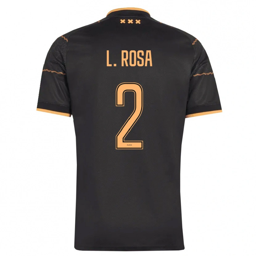 Danxen Niño Camiseta Lucas Rosa #2 Negro Naranja 2ª Equipación 2026/27 La Camisa