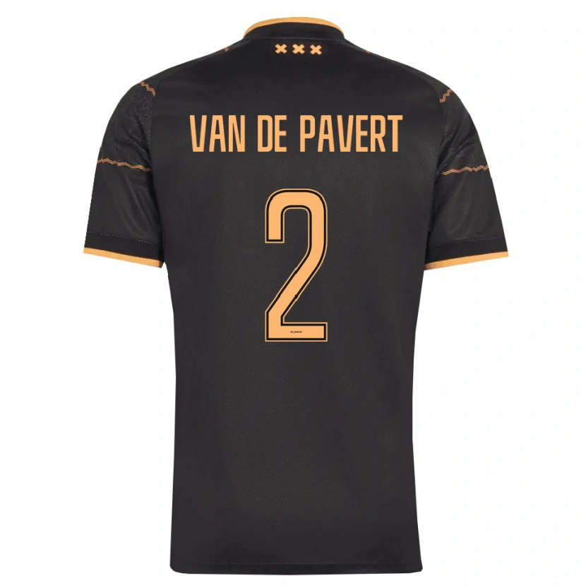Danxen Niño Camiseta Ryan Van De Pavert #2 Negro Naranja 2ª Equipación 2026/27 La Camisa