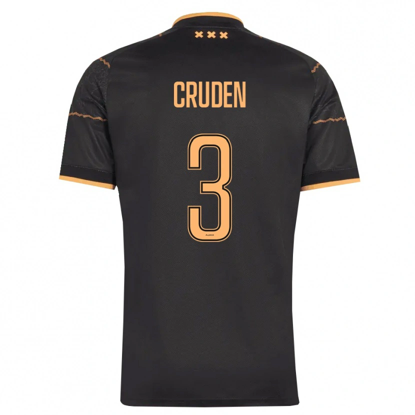 Danxen Niño Camiseta Joeri Cruden #3 Negro Naranja 2ª Equipación 2026/27 La Camisa