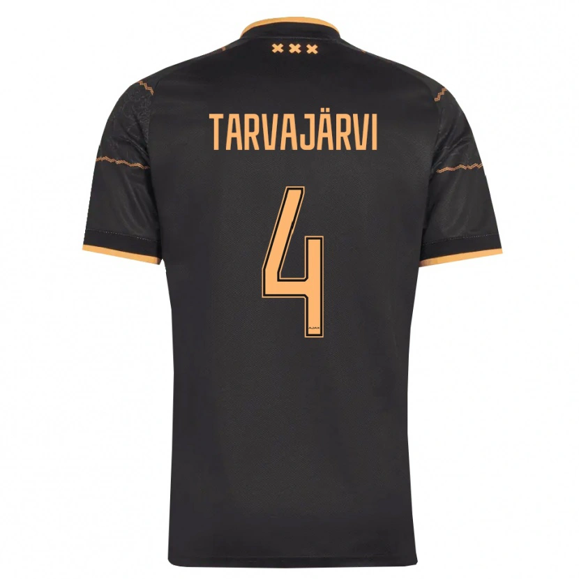 Danxen Niño Camiseta Niilo Tarvajärvi #4 Negro Naranja 2ª Equipación 2026/27 La Camisa
