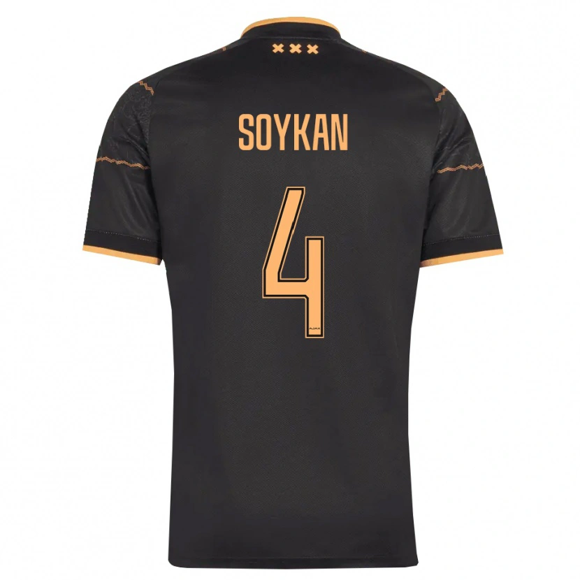 Danxen Niño Camiseta Aykan Soykan #4 Negro Naranja 2ª Equipación 2026/27 La Camisa