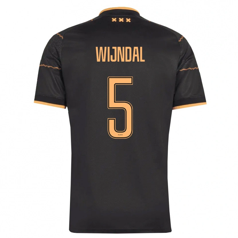 Danxen Niño Camiseta Owen Wijndal #5 Negro Naranja 2ª Equipación 2026/27 La Camisa