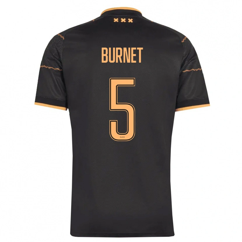 Danxen Niño Camiseta Lorenzo Burnet #5 Negro Naranja 2ª Equipación 2026/27 La Camisa