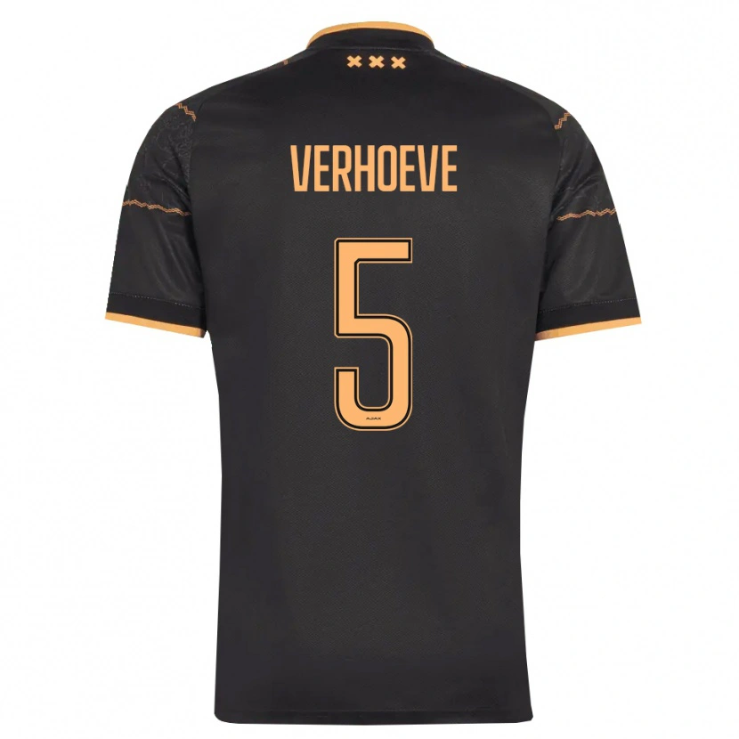 Danxen Niño Camiseta Soraya Verhoeve #5 Negro Naranja 2ª Equipación 2026/27 La Camisa