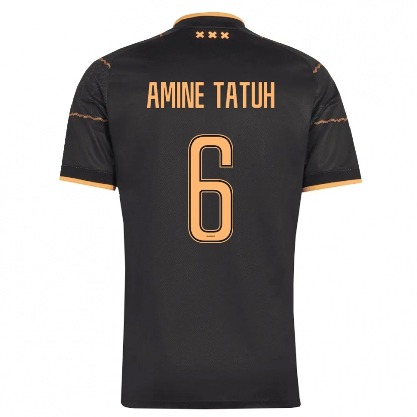 Danxen Niño Camiseta Mohammed Tatuh #6 Negro Naranja 2ª Equipación 2026/27 La Camisa
