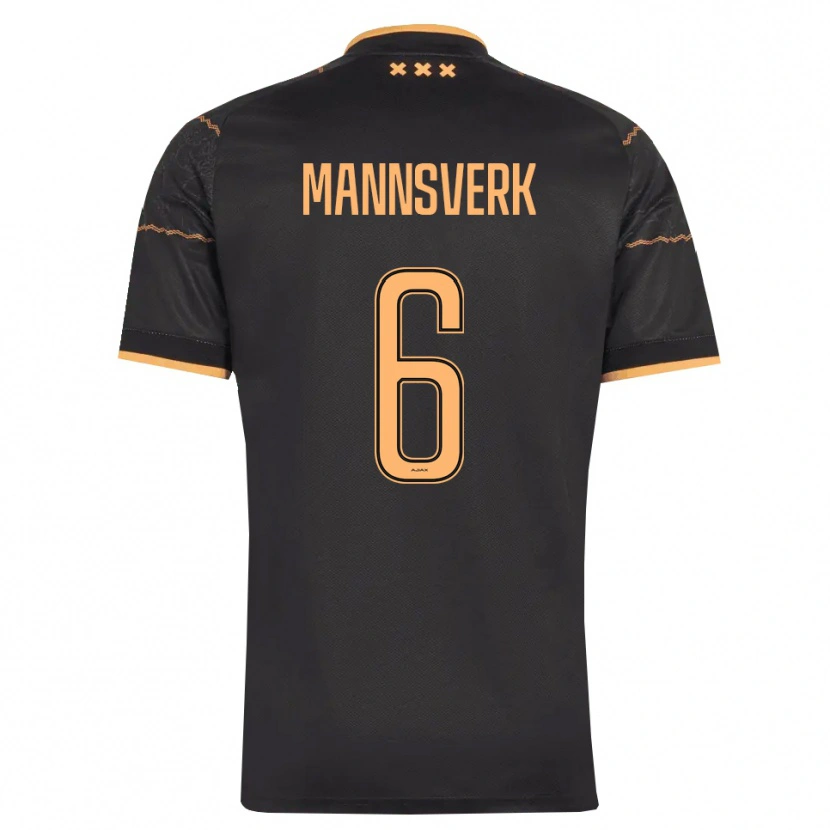 Danxen Niño Camiseta Sivert Mannsverk #6 Negro Naranja 2ª Equipación 2026/27 La Camisa