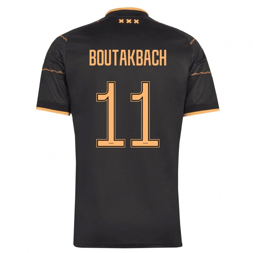 Danxen Niño Camiseta Massin Boutakbach #11 Negro Naranja 2ª Equipación 2026/27 La Camisa