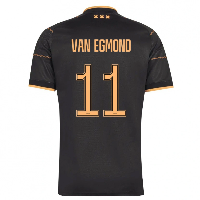 Danxen Niño Camiseta Bo Van Egmond #11 Negro Naranja 2ª Equipación 2026/27 La Camisa