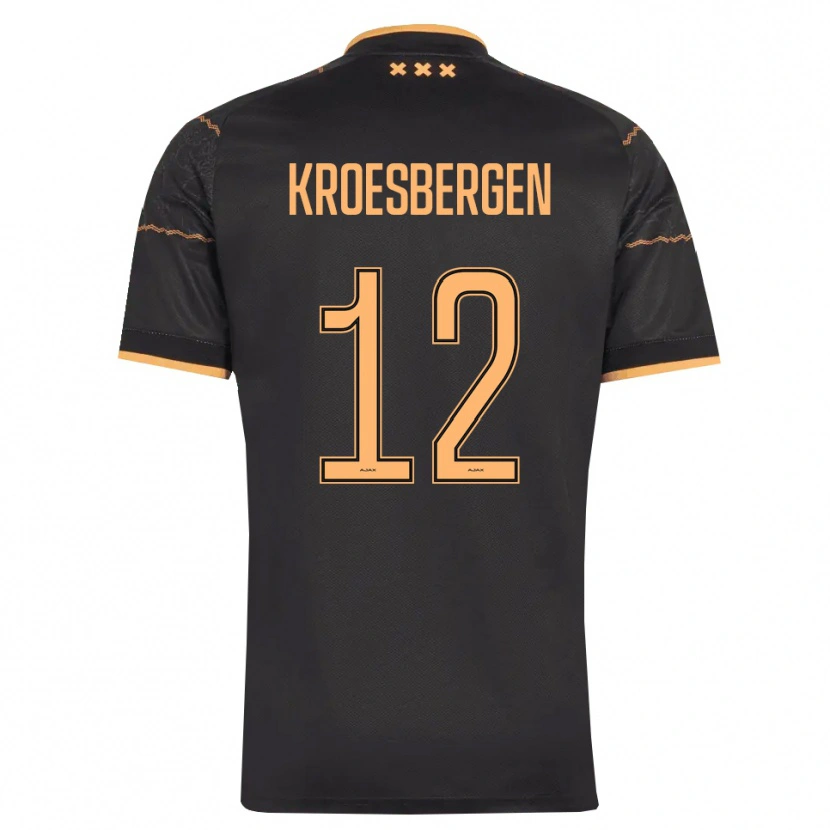 Danxen Niño Camiseta Branko Kroesbergen #12 Negro Naranja 2ª Equipación 2026/27 La Camisa