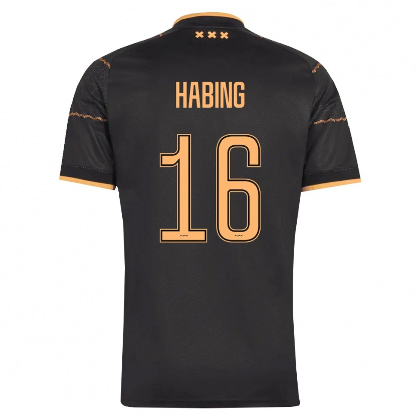 Danxen Niño Camiseta Youri Habing #16 Negro Naranja 2ª Equipación 2026/27 La Camisa