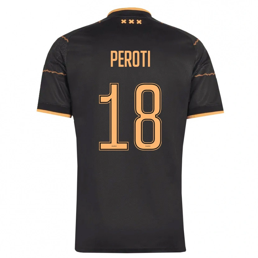 Danxen Niño Camiseta Eljero Peroti #18 Negro Naranja 2ª Equipación 2026/27 La Camisa