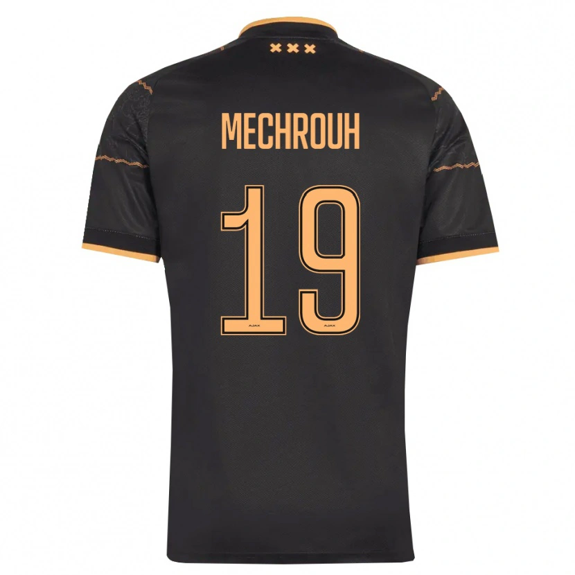 Danxen Niño Camiseta Elias Mechrouh #19 Negro Naranja 2ª Equipación 2026/27 La Camisa