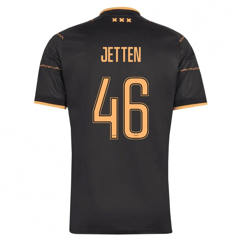 Danxen Niño Camiseta Lucas Jetten #46 Negro Naranja 2ª Equipación 2026/27 La Camisa