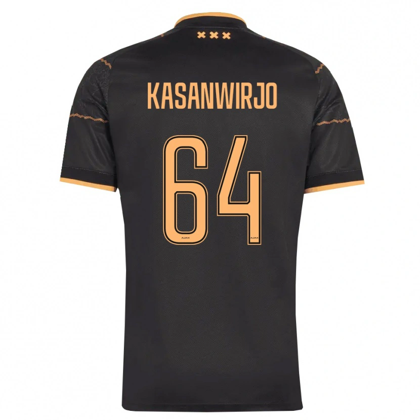 Danxen Niño Camiseta Kennynho Kasanwirjo #64 Negro Naranja 2ª Equipación 2026/27 La Camisa