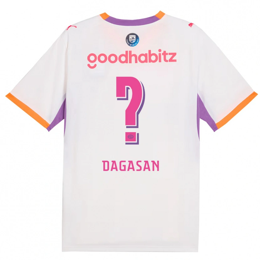 Danxen Niño Camiseta Muhlis Dagasan #0 Blanco Púrpura Naranja 2ª Equipación 2026/27 La Camisa