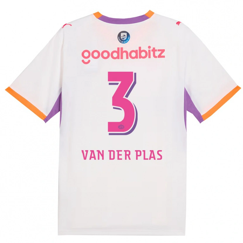 Danxen Niño Camiseta Sven Van Der Plas #3 Blanco Púrpura Naranja 2ª Equipación 2026/27 La Camisa