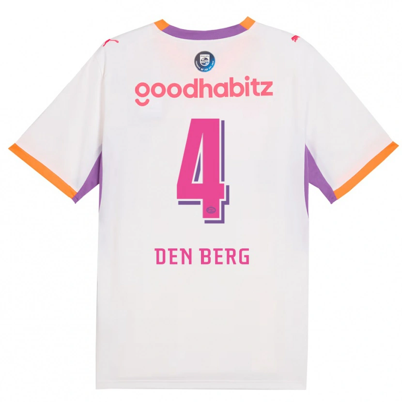 Danxen Niño Camiseta Mandy Van Den Berg #4 Blanco Púrpura Naranja 2ª Equipación 2026/27 La Camisa