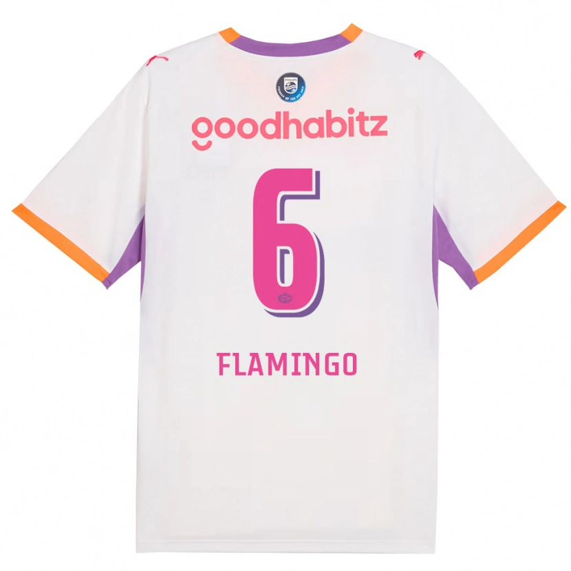 Danxen Niño Camiseta Ryan Flamingo #6 Blanco Púrpura Naranja 2ª Equipación 2026/27 La Camisa