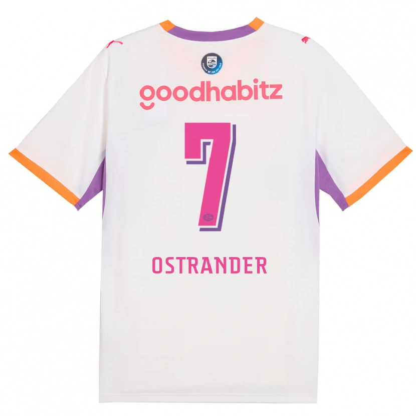 Danxen Niño Camiseta William Ostrander #7 Blanco Púrpura Naranja 2ª Equipación 2026/27 La Camisa