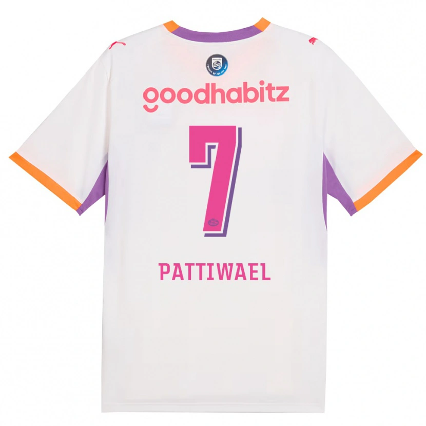 Danxen Niño Camiseta Naomi Pattiwael #7 Blanco Púrpura Naranja 2ª Equipación 2026/27 La Camisa