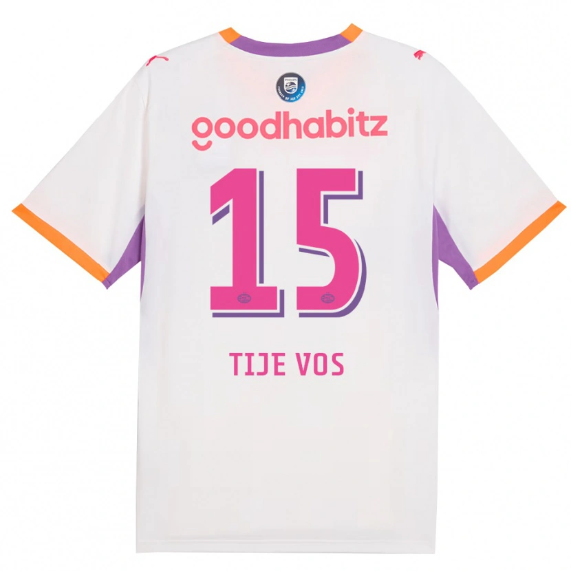Danxen Niño Camiseta Tije Vos #15 Blanco Púrpura Naranja 2ª Equipación 2026/27 La Camisa