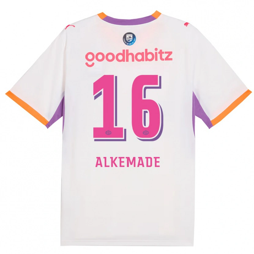 Danxen Niño Camiseta Lisan Alkemade #16 Blanco Púrpura Naranja 2ª Equipación 2026/27 La Camisa