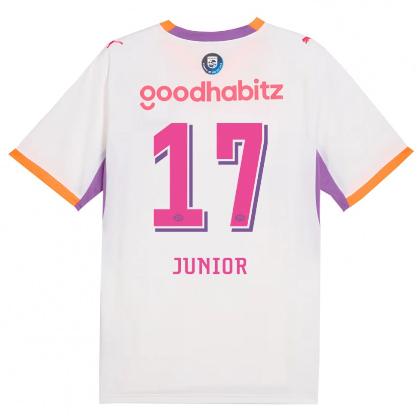 Danxen Niño Camiseta Mauro Júnior #17 Blanco Púrpura Naranja 2ª Equipación 2026/27 La Camisa