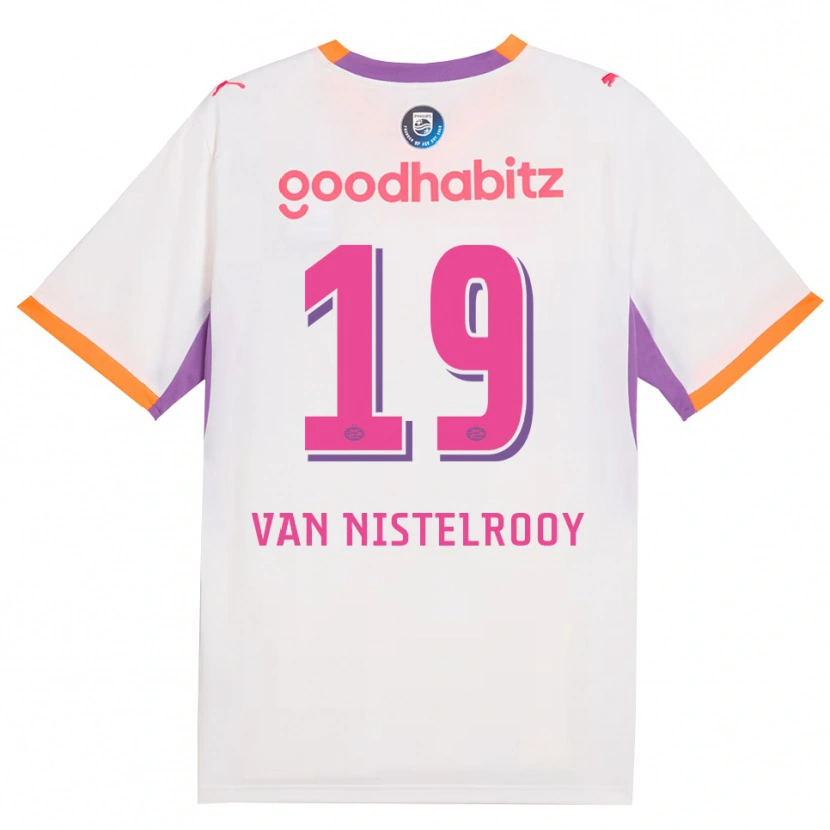 Danxen Niño Camiseta Liam Van Nistelrooy #19 Blanco Púrpura Naranja 2ª Equipación 2026/27 La Camisa