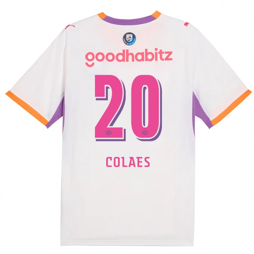 Danxen Niño Camiseta Jonas Colaes #20 Blanco Púrpura Naranja 2ª Equipación 2026/27 La Camisa