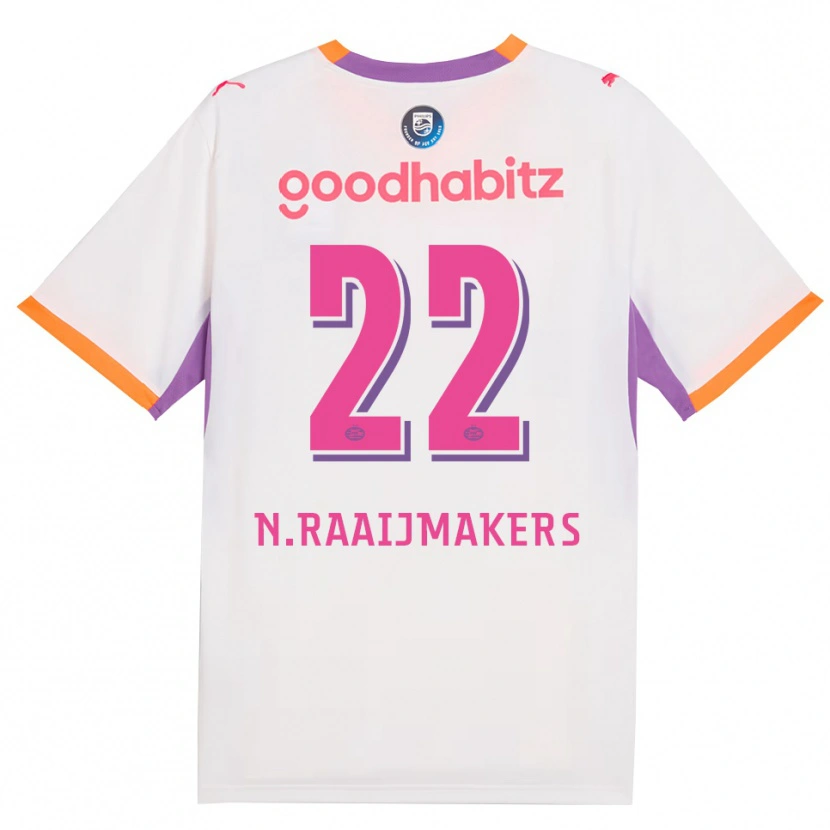 Danxen Niño Camiseta Niels Raaijmakers #22 Blanco Púrpura Naranja 2ª Equipación 2026/27 La Camisa