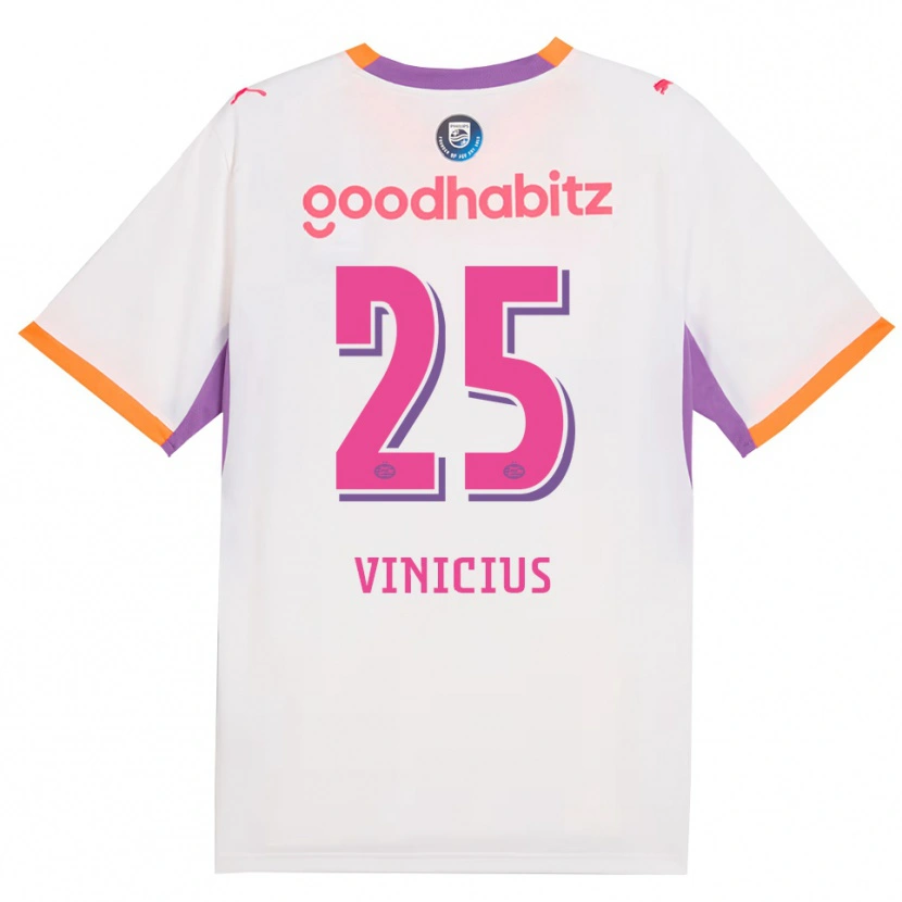 Danxen Niño Camiseta Carlos Vinicius #25 Blanco Púrpura Naranja 2ª Equipación 2026/27 La Camisa
