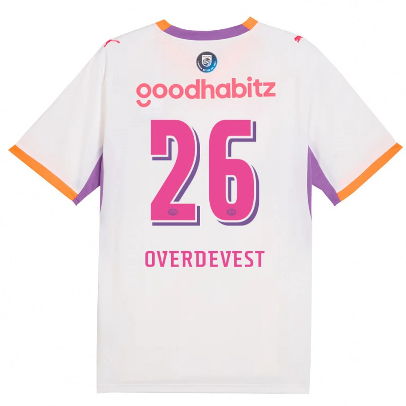 Danxen Niño Camiseta Marco Overdevest #26 Blanco Púrpura Naranja 2ª Equipación 2026/27 La Camisa
