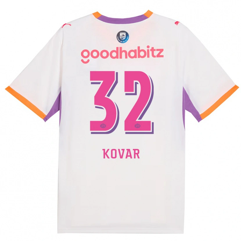 Danxen Niño Camiseta Matej Kovar #32 Blanco Púrpura Naranja 2ª Equipación 2026/27 La Camisa