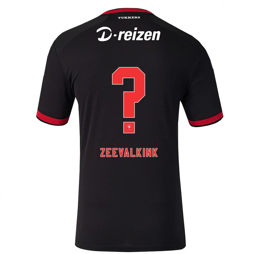 Danxen Niño Camiseta Leco Zeevalkink #0 Rojo Blanco Negro 2ª Equipación 2026/27 La Camisa